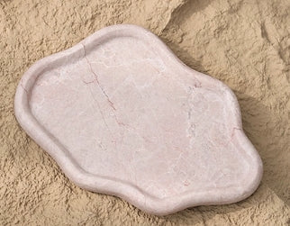Organic-shaped Marble Tray