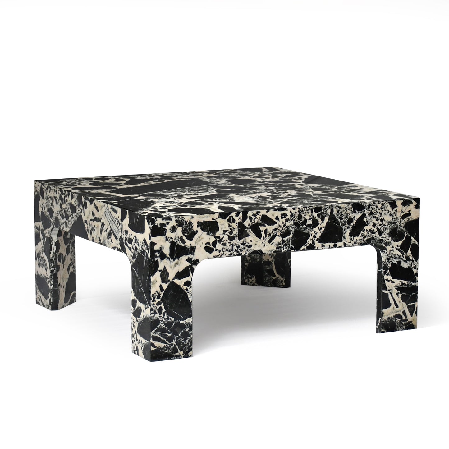 MORGAN Coffee Table | Natural Marble | Napoleon Black - Home Elements