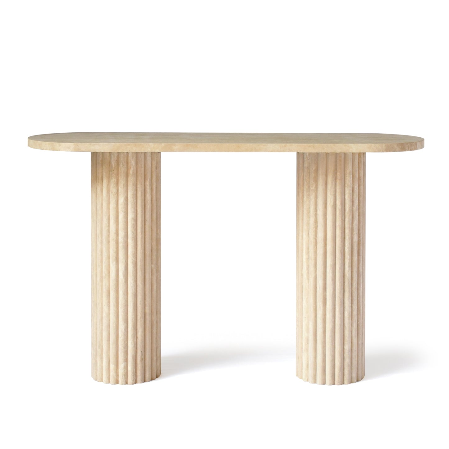 a hall table made of natural travertine, console Table, beige colour