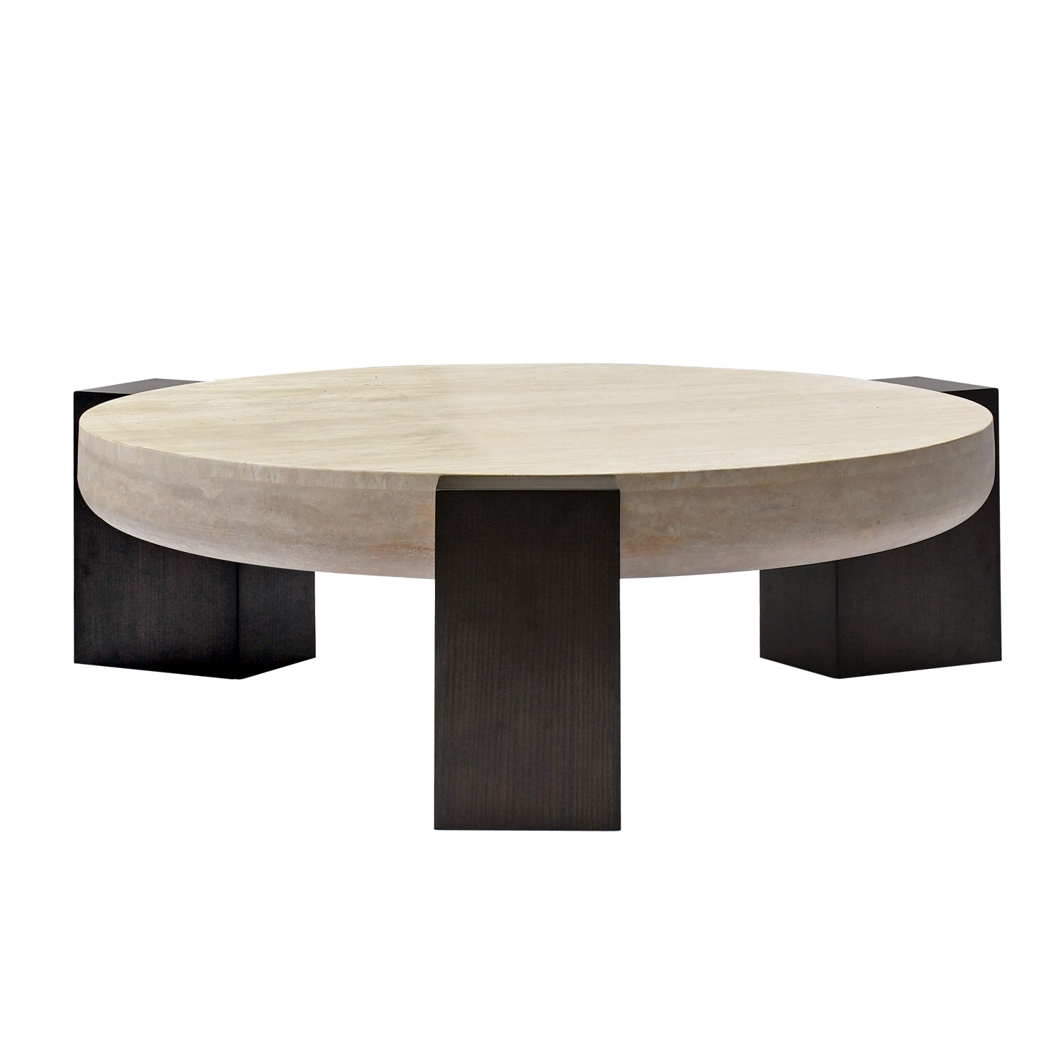TETRA Coffee Table | Natural Travertine | Beige - Home Elements