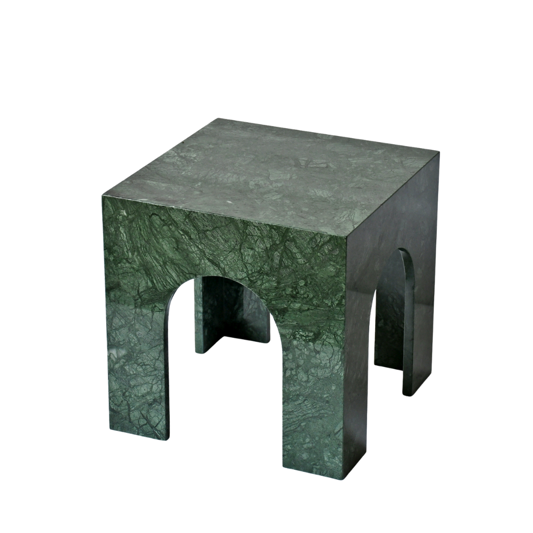 ERA | Side Table | Natural Marble | Imperial Green