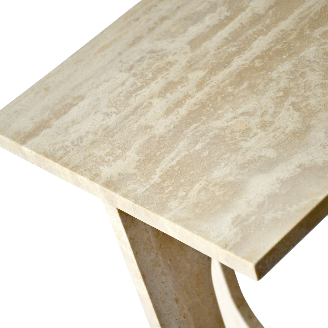 LILA | Side Table | Natural Travertine | Beige
