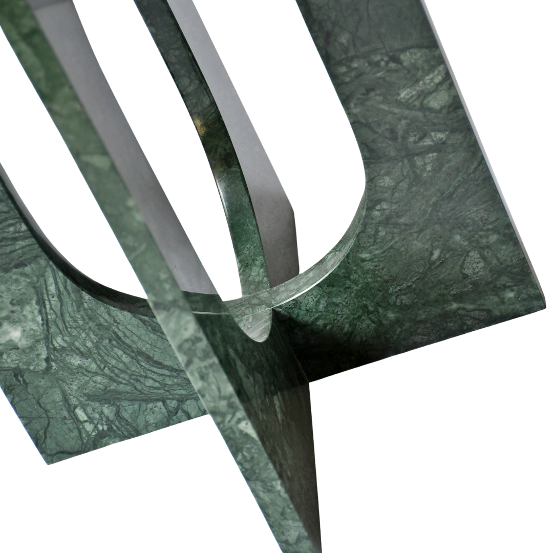LILA | Side Table | Natural Marble | Imperial Green