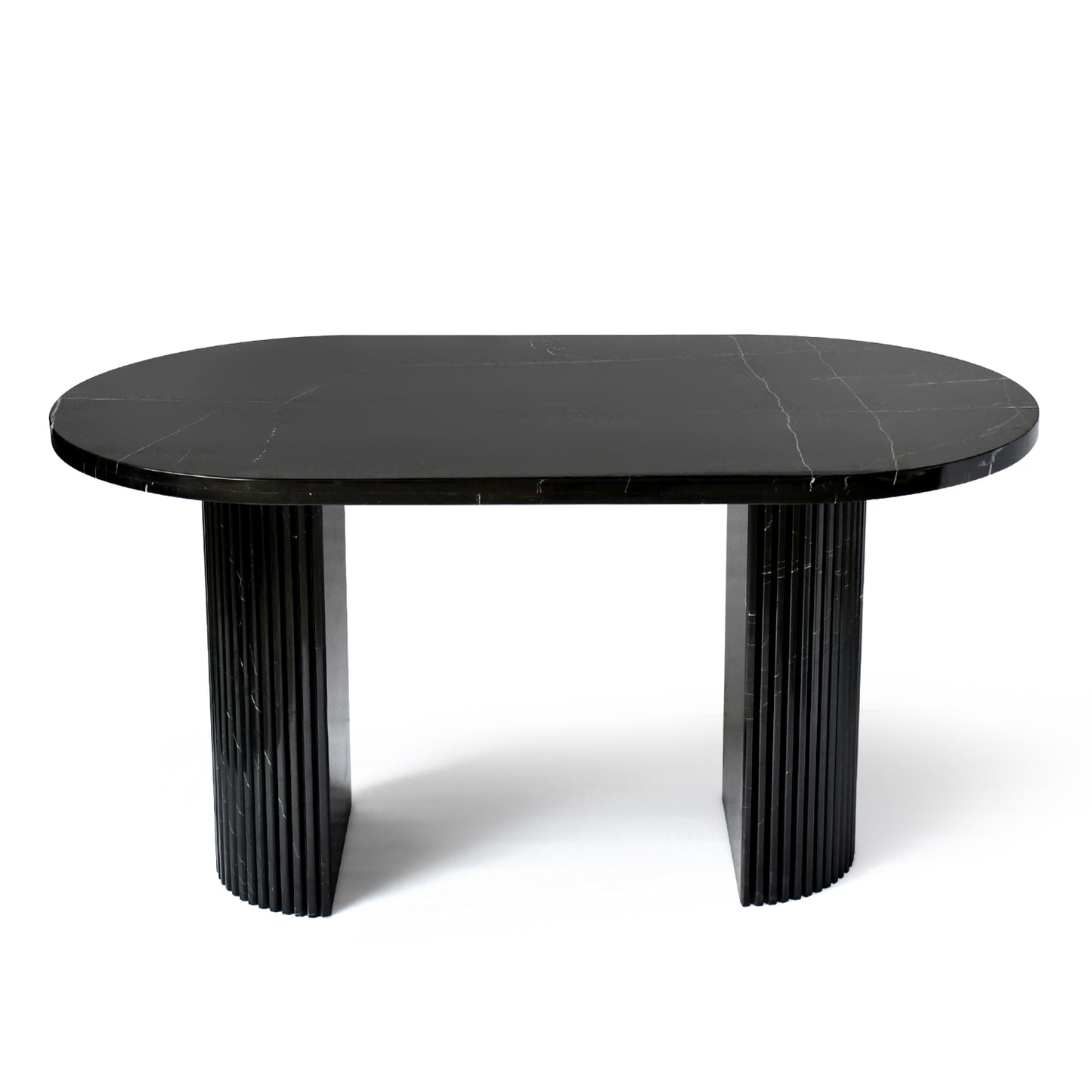 ROSA Dining Table | Natural Marble | Black Marquina - Home Elements