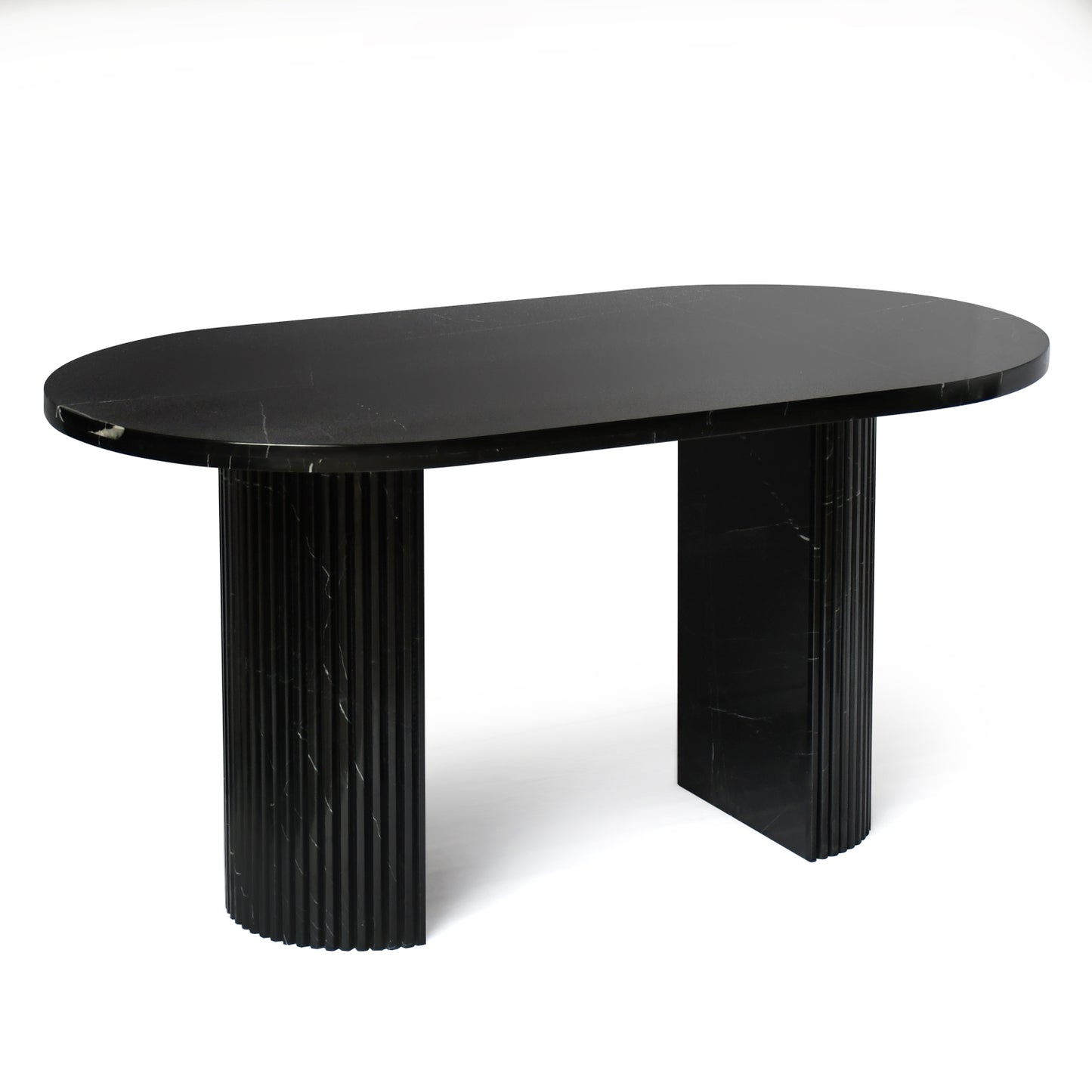 ROSA Dining Table | Natural Marble | Black Marquina - Home Elements