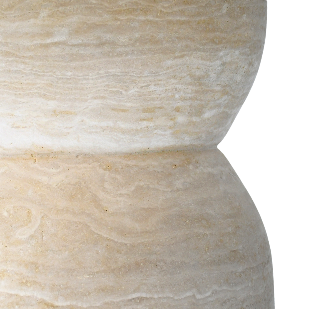 Natural Travertine Beige round dining table