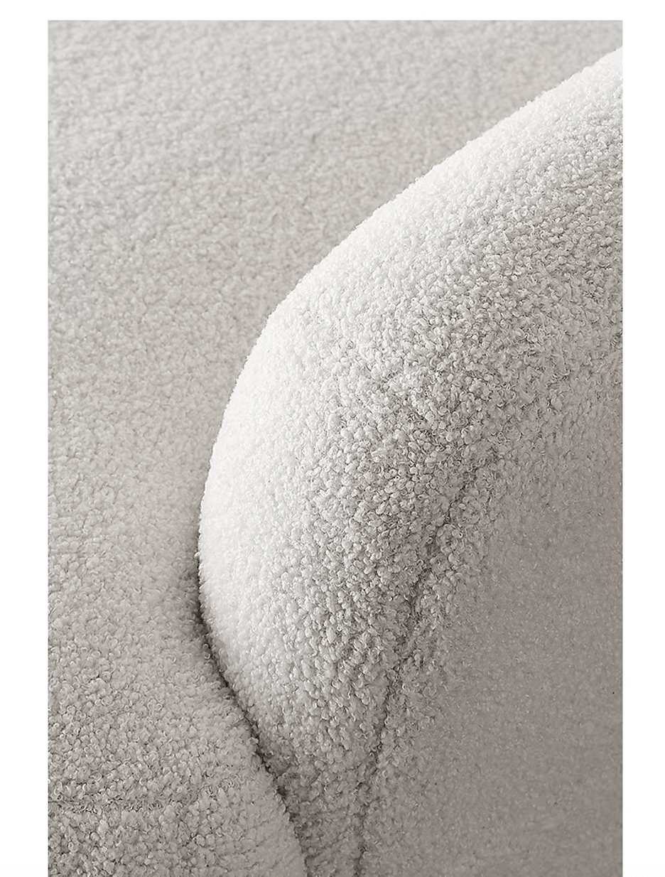 KIRA Armchair with Ottoman | White - Home Elements