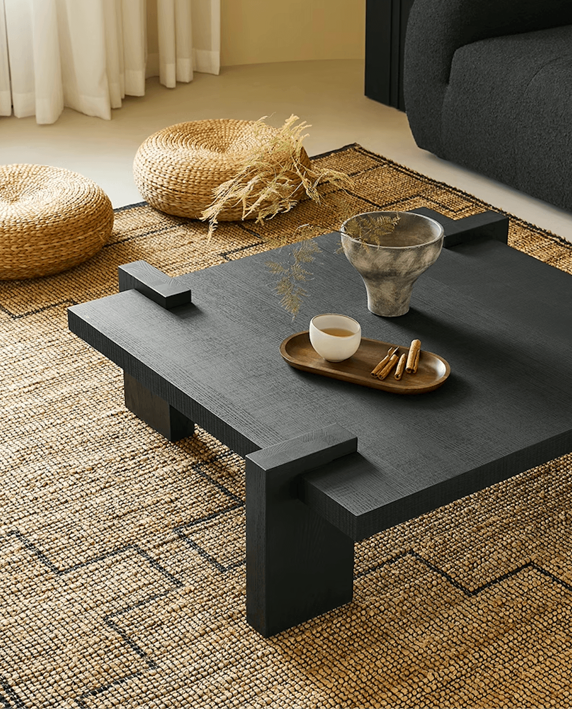 Handcrafted black coffee table in Auckland