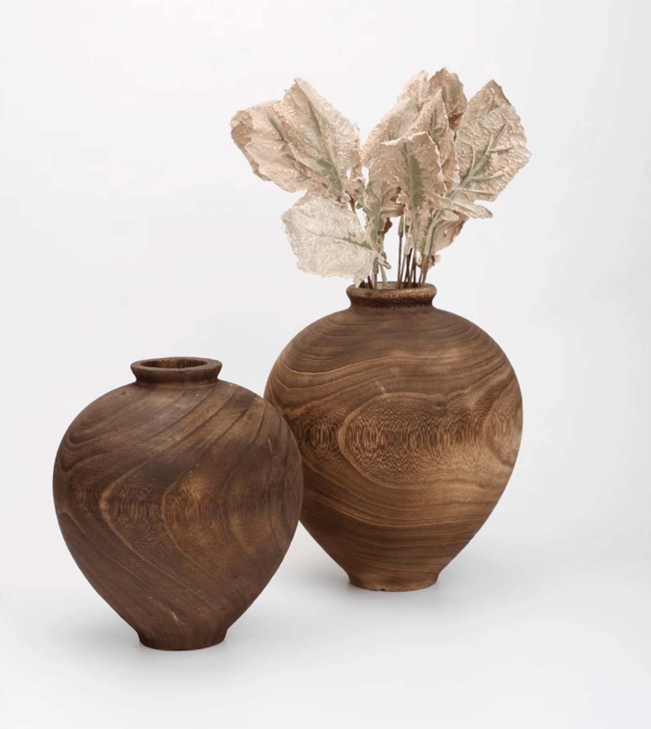 Carbonized Wooden Vessel | Brown | Large - Home Elements