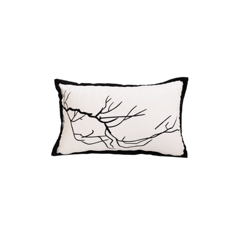 Ash Ivory Vine Cushion - Home Elements