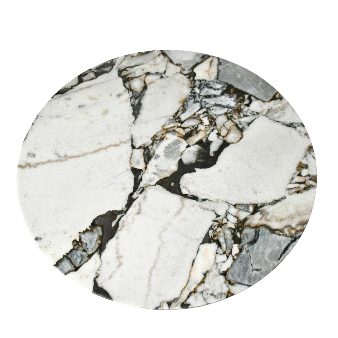 ANNA BISTRO TABLE | Natural Marble | Ocean Storm