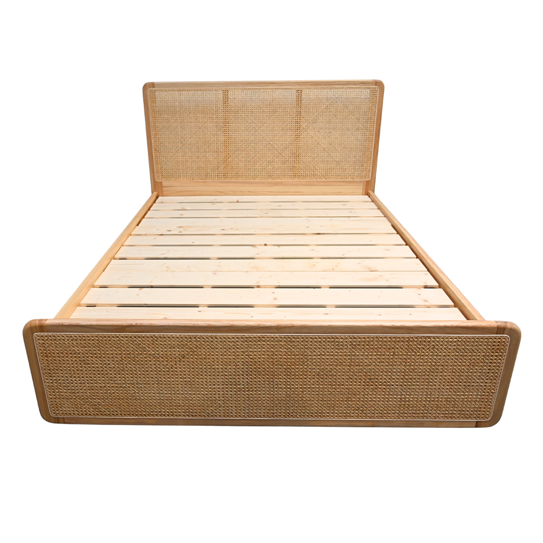rattan bed frame wooden bed frame