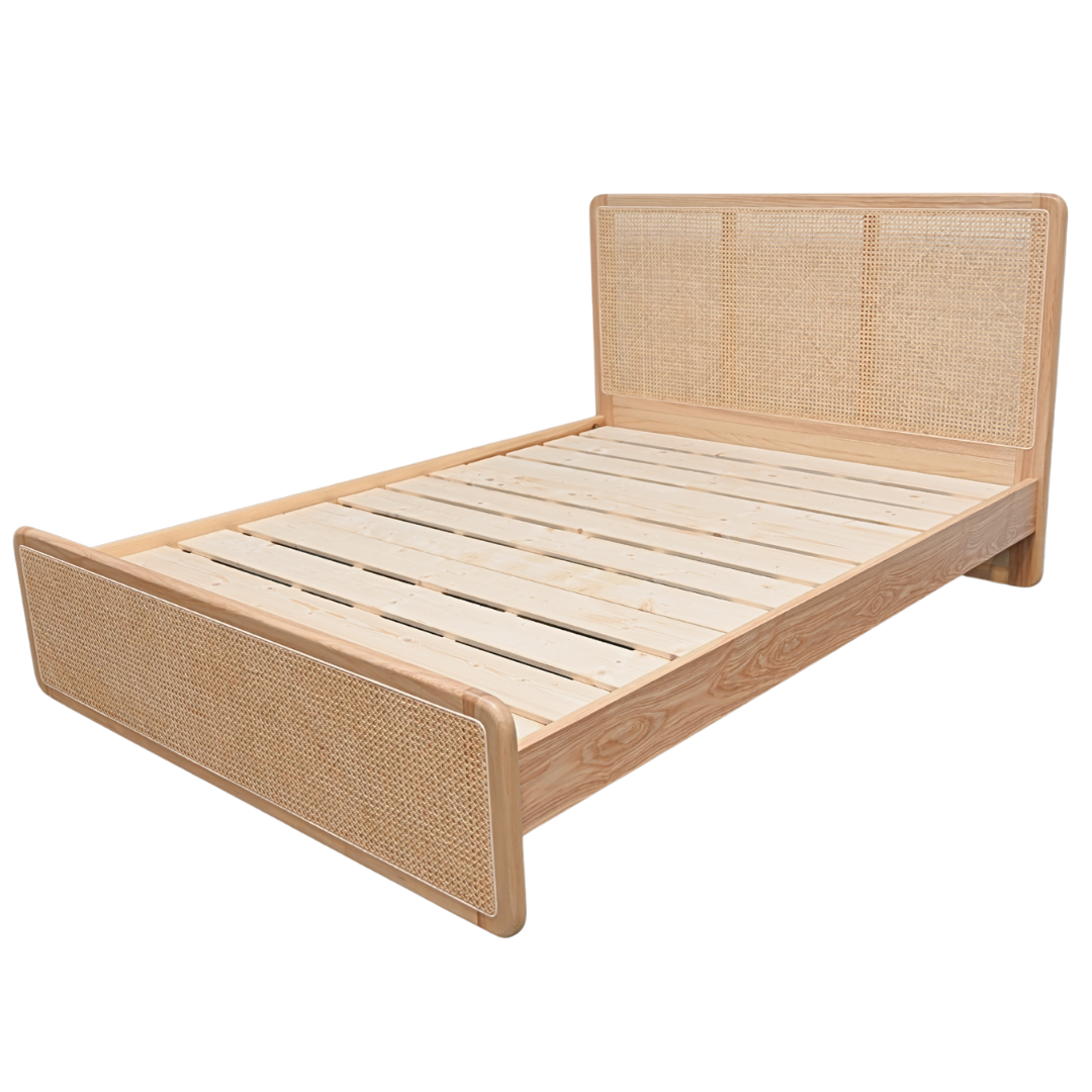 rattan bed frame wooden bed frame