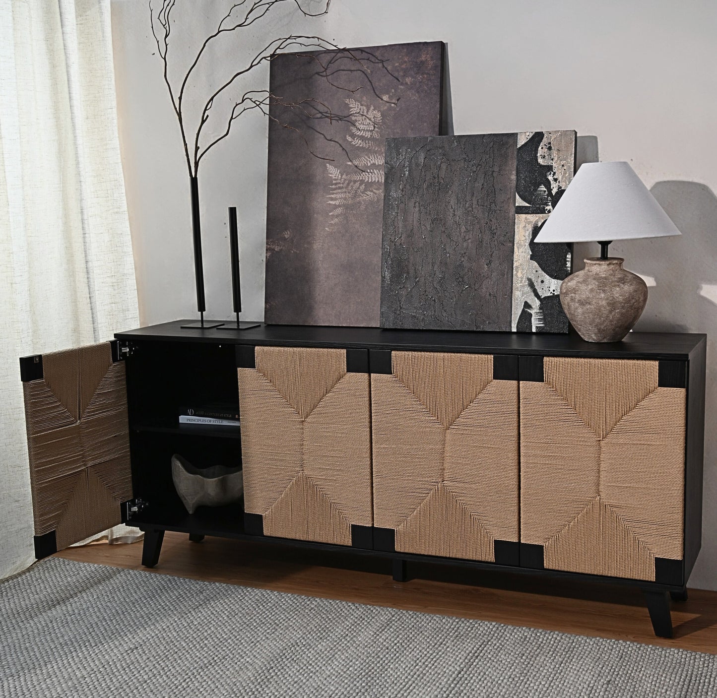 ZAHARA Buffet Table | Sideboard | Black