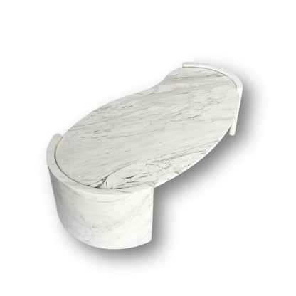 Luxury living room with ISABELLA marble coffee table centerpiece