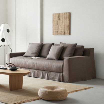 NORA 3 Seater Sofa | Stone Brown - Home Elements