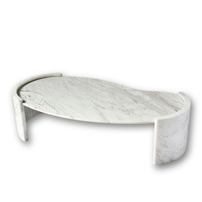 Luxury living room with ISABELLA marble coffee table centerpiece