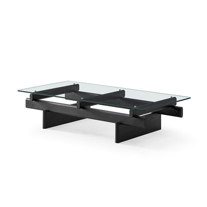 NEO Coffee Table | Tempered Glass | Black - Home Elements