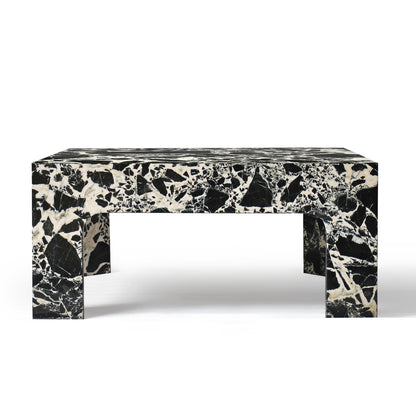 MORGAN Coffee Table | Natural Marble | Napoleon Black - Home Elements