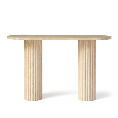 a hall table made of natural travertine, console Table, beige colour