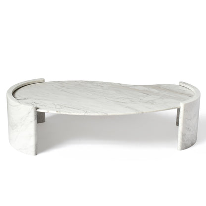 Luxury living room with ISABELLA marble coffee table centerpiece
