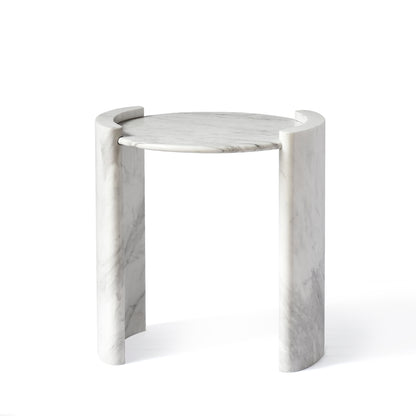 ISABELLA Side Table | Natural Marble Volakas - Home Elements
