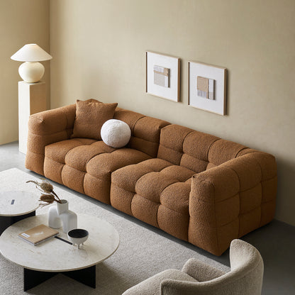 MILO 3 Seater Sofa | Orange Brown - Home Elements