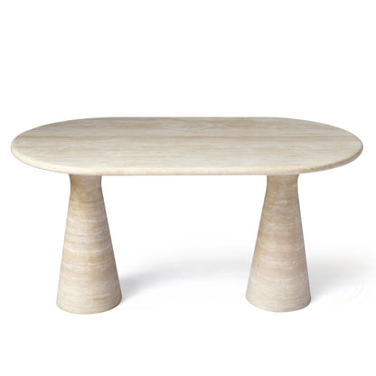 LIMA Dining Table | Natural Travertine Table | Beige - Home Elements