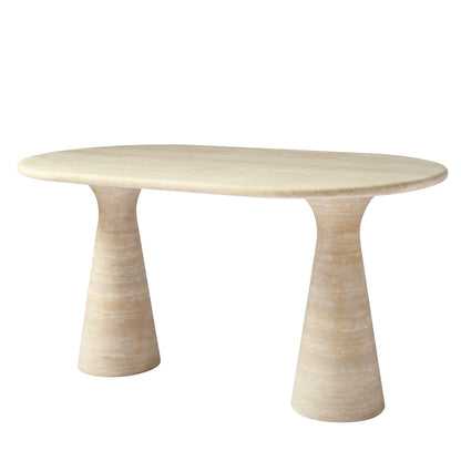 LIMA Dining Table | Natural Travertine Table | Beige - Home Elements