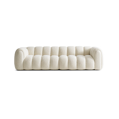 CHOLE 3 Seater Fleece Sofa | Cream - Home Elements
