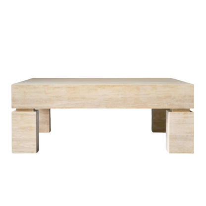 Natural Travertine Beige coffee table