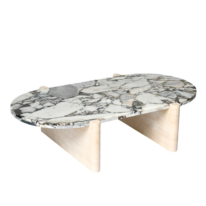 Natural Travertine & Marble coffee table