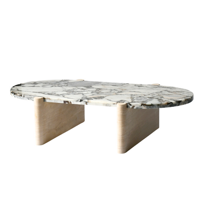 Natural Travertine & Marble coffee table