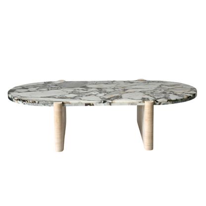 Natural Travertine & Marble coffee table