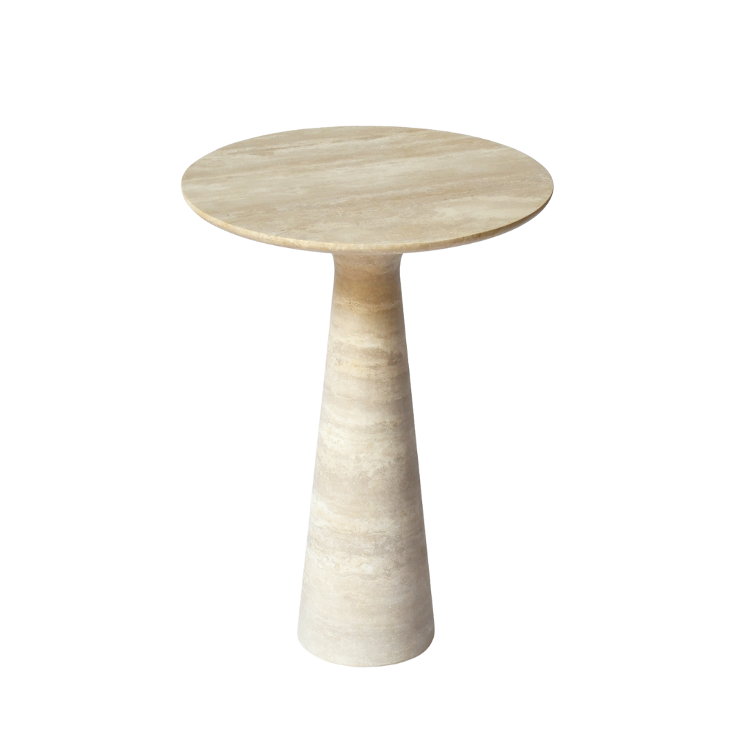 KERI | Side Table | Natural Travertine | Beige