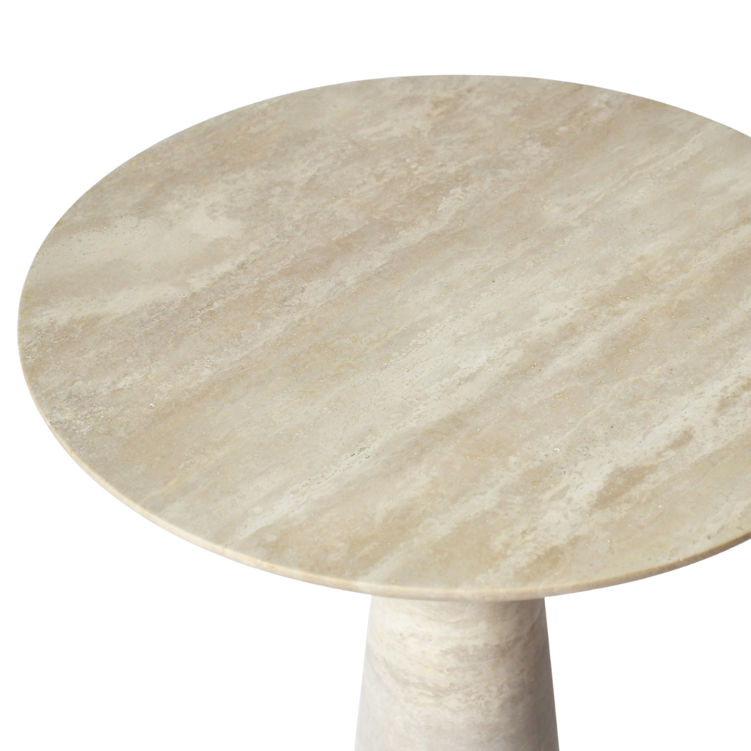 KERI | Side Table | Natural Travertine | Beige