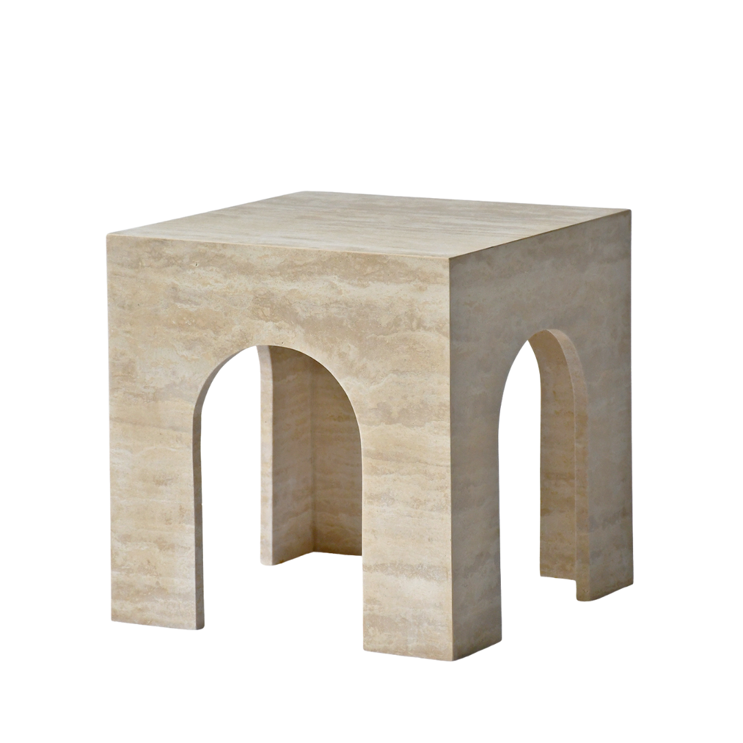 ERA | Side Table | Natural Travertine | Beige
