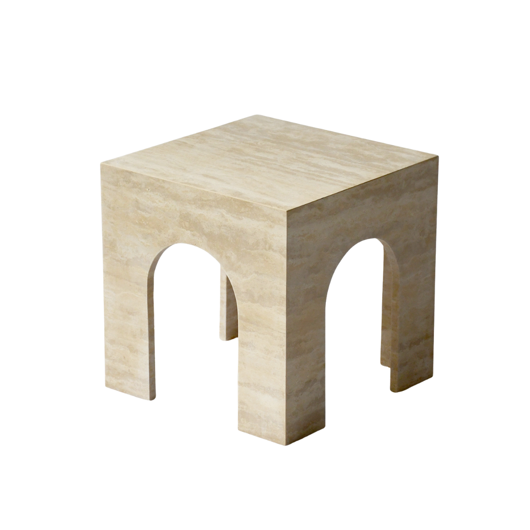 ERA | Side Table | Natural Travertine | Beige