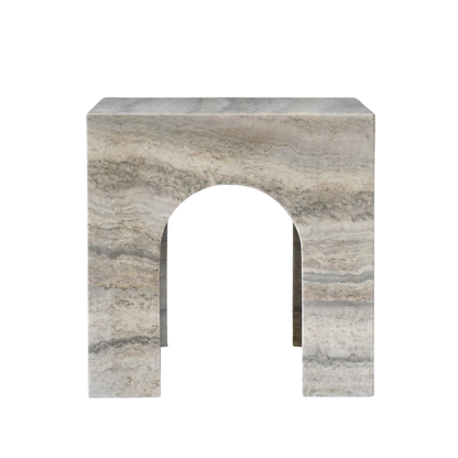 ERA | Side Table | Natural Travertine | Grey
