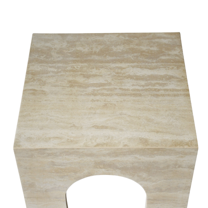 ERA | Side Table | Natural Travertine | Beige