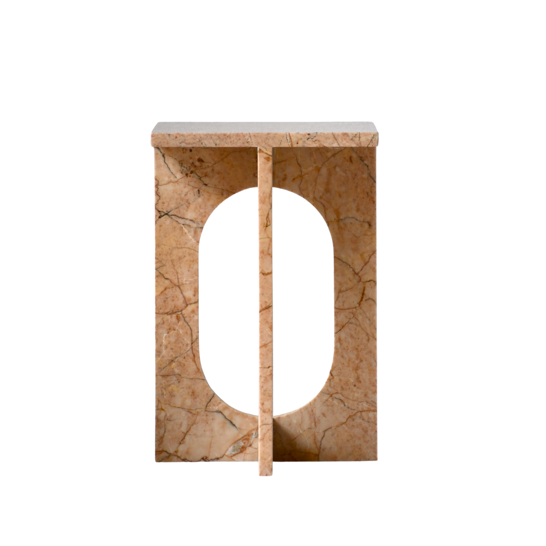 LILA | Side Table | Natural Marble | Cream Rose