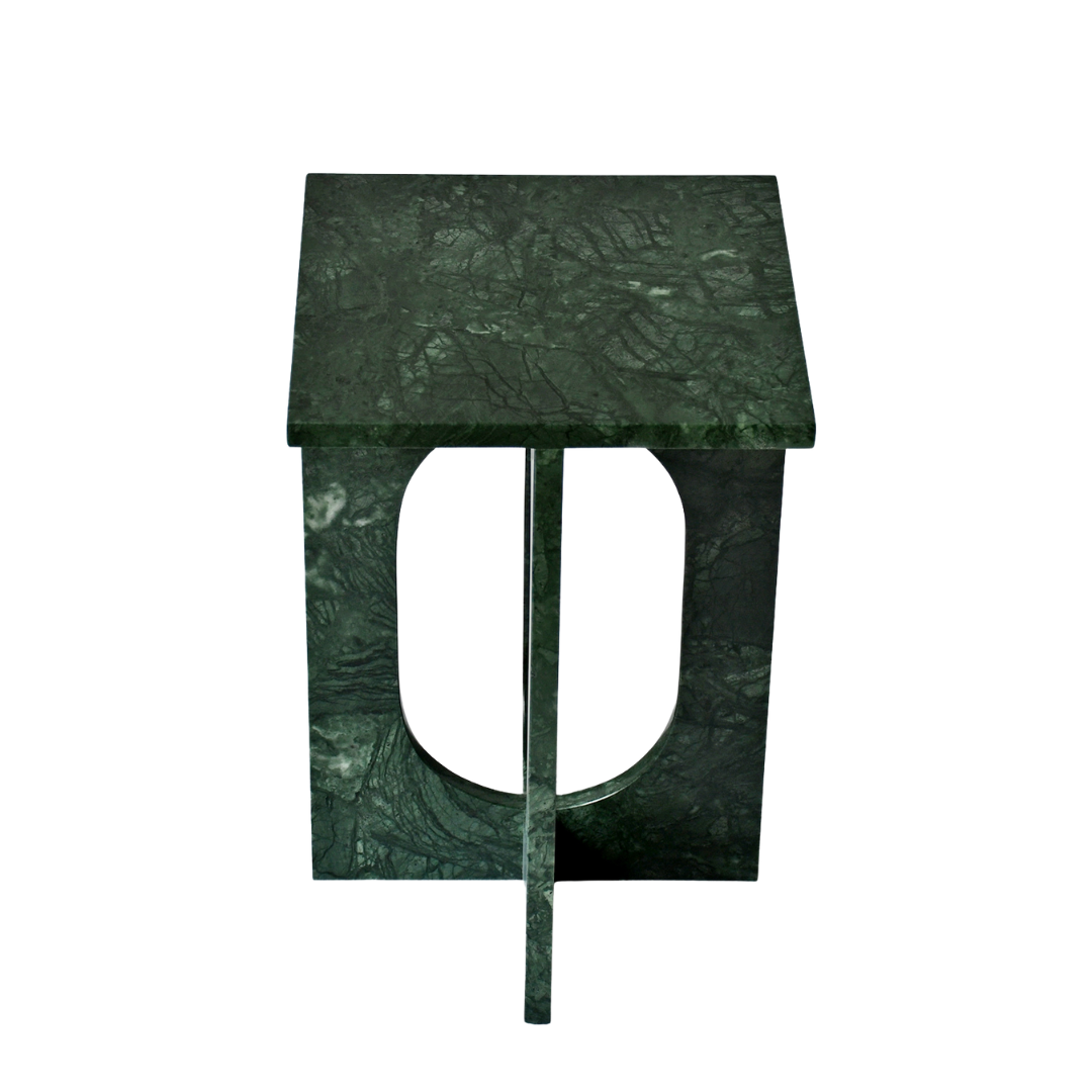 LILA | Side Table | Natural Marble | Imperial Green