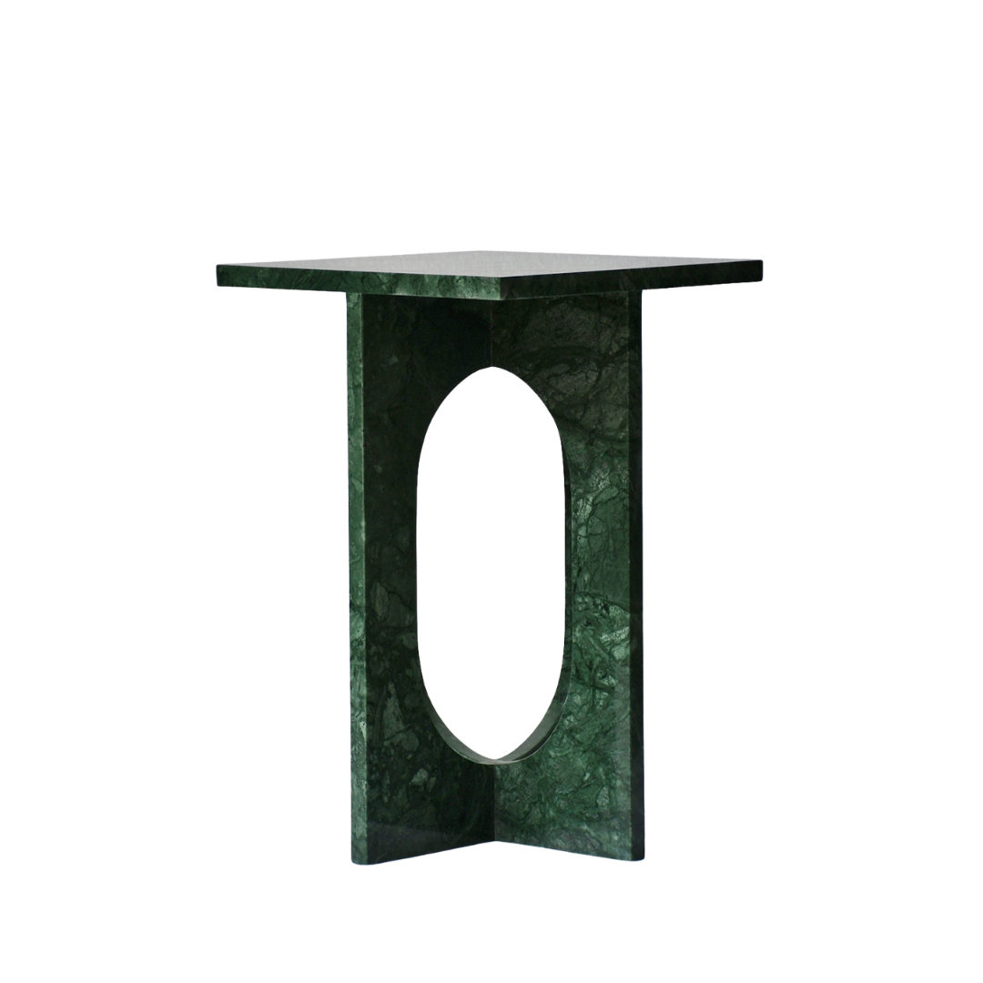LILA | Side Table | Natural Marble | Imperial Green