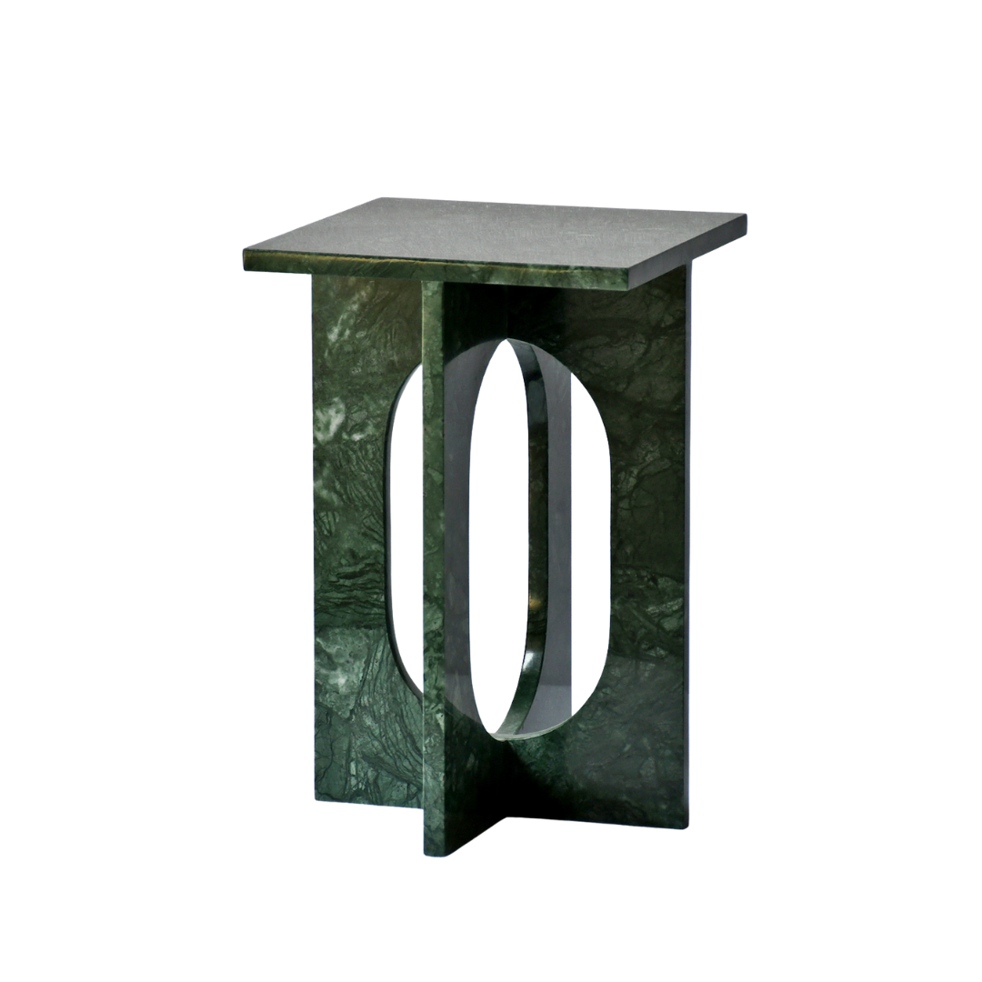 LILA | Side Table | Natural Marble | Imperial Green