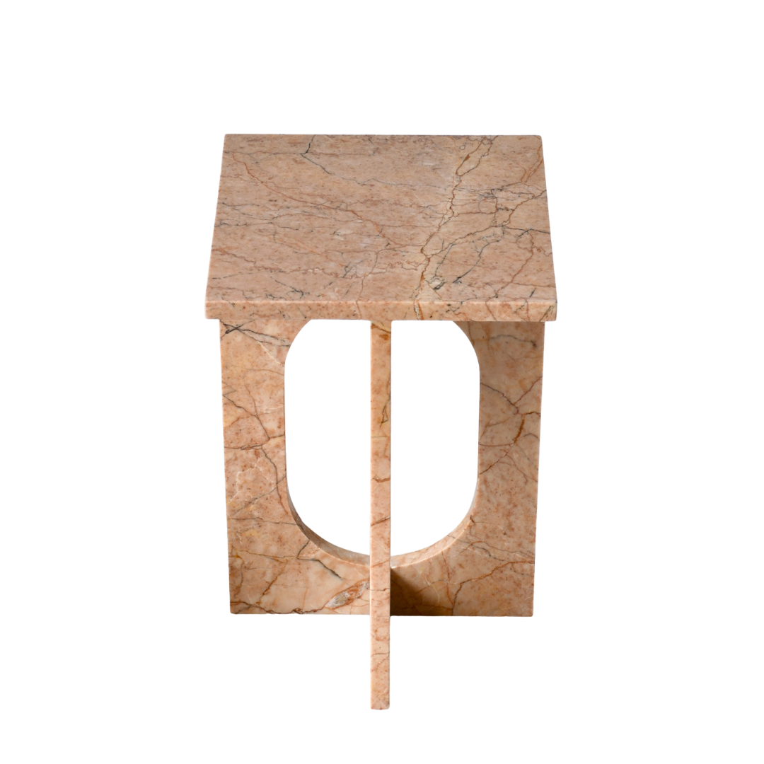 LILA | Side Table | Natural Marble | Cream Rose