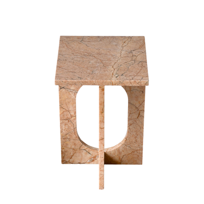 LILA | Side Table | Natural Marble | Cream Rose