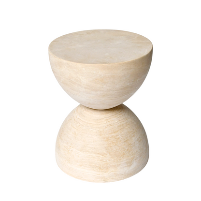 CLIO | Side Table | Natural Travertine | Beige