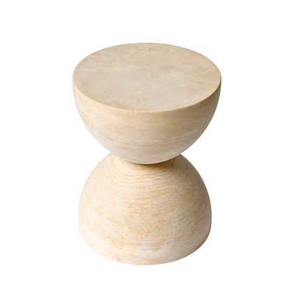 CLIO | Side Table | Natural Travertine | Beige