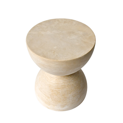 CLIO | Side Table | Natural Travertine | Beige