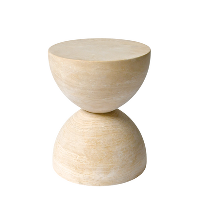 CLIO | Side Table | Natural Travertine | Beige